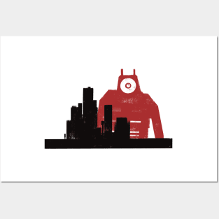 Giant robot attack Posters and Art